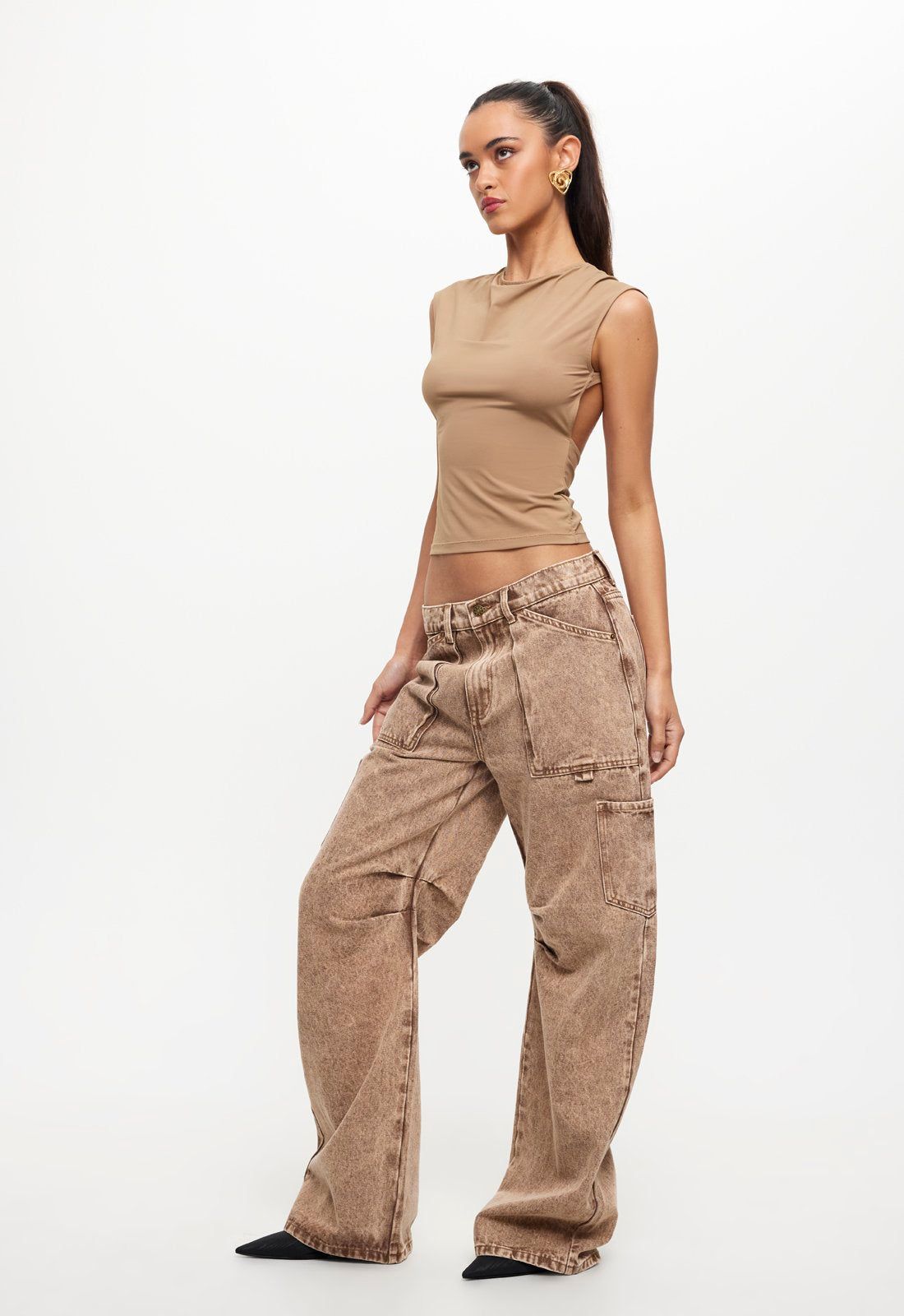 UNO TIE TOP - TAUPE sold by Lioness product image thumbnail 4