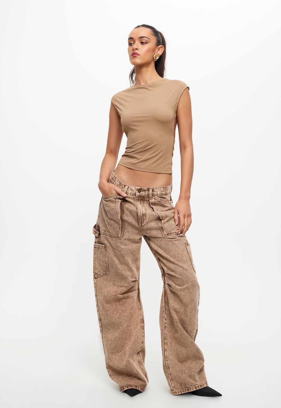 UNO TIE TOP - TAUPE sold by Lioness product image thumbnail 2