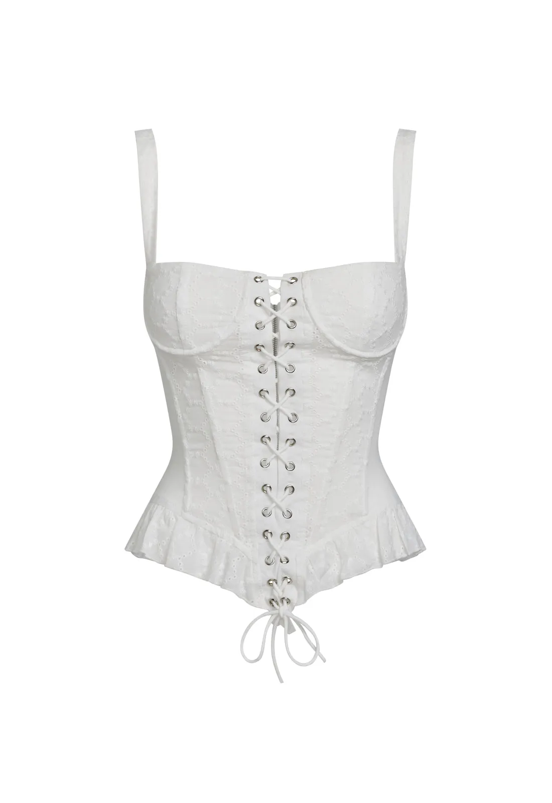 PROPHECY TIE UP CORSET - PORCELAIN sold by Lioness product image thumbnail 5