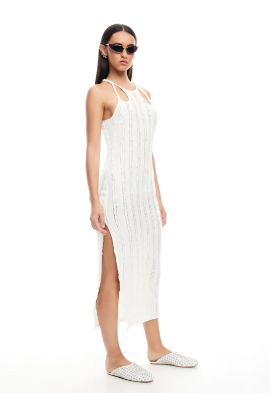 DOUBLE STRAP MIDI DRESS - IVORY sold by Lioness