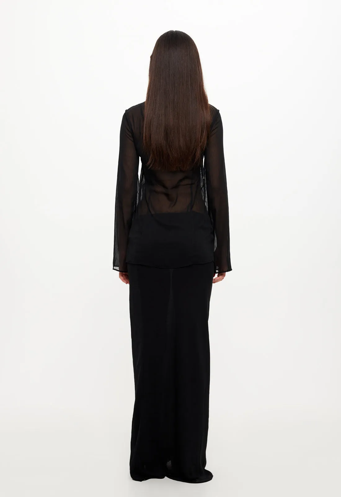 DEVON MAXI SKIRT - LICORICE sold by Lioness product image thumbnail 5