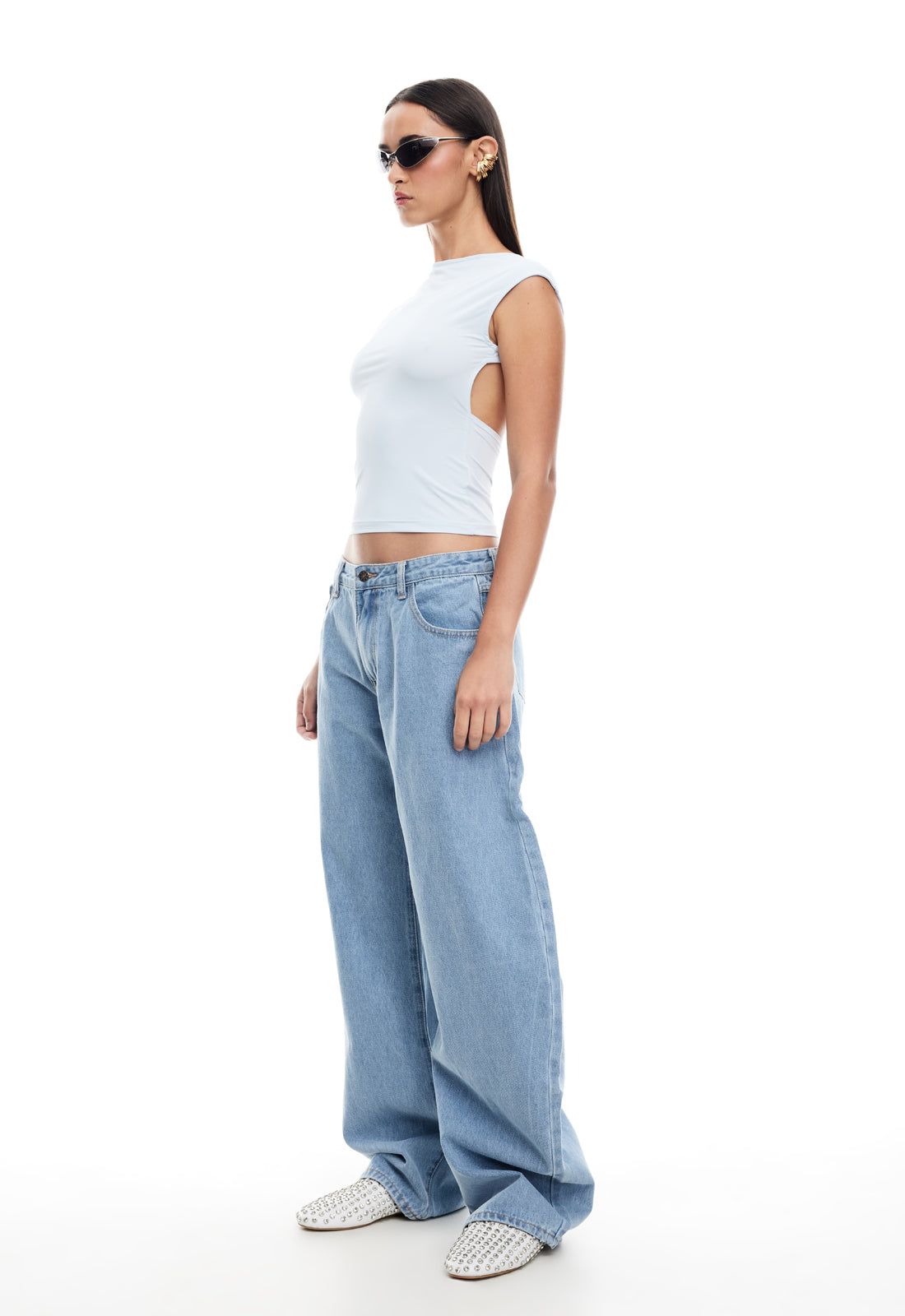 UNO TIE TOP - SOFT BLUE sold by Lioness product image thumbnail 3