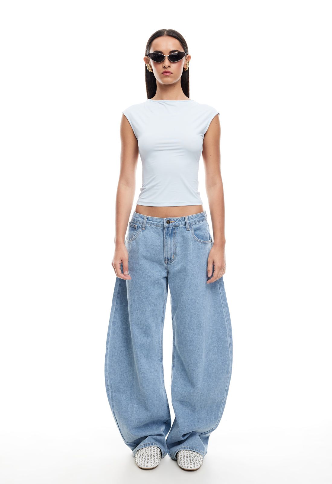 UNO TIE TOP - SOFT BLUE sold by Lioness product image thumbnail 2