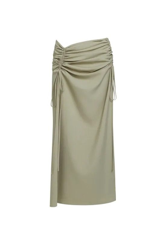 LE PARIS MIDI SKIRT - SAGE sold by Lioness