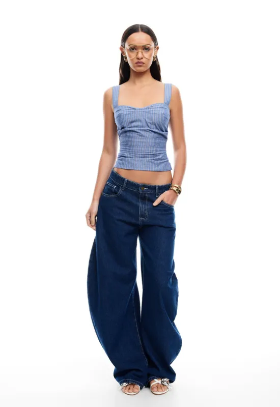 HORSESHOE JEAN - DARK DENIM sold by Lioness