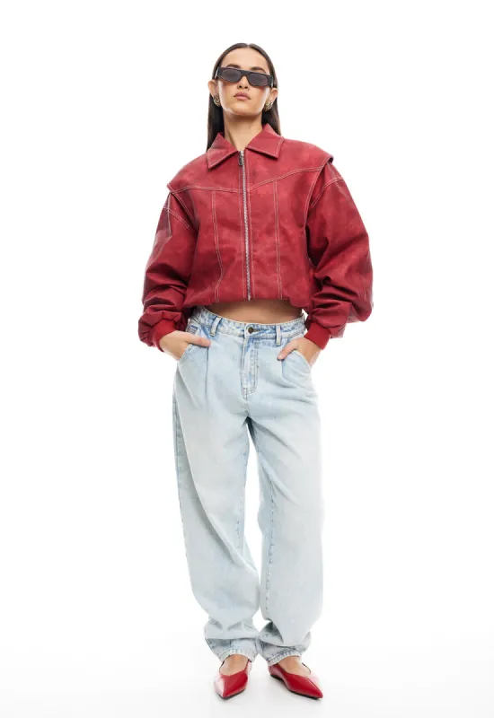 VISTA BOMBER - CRIMSON sold by Lioness