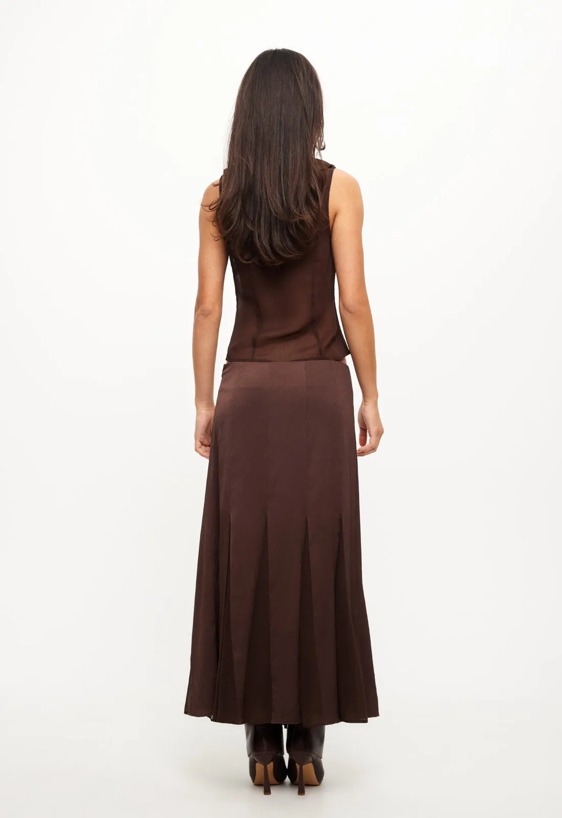 ROSE MAXI SKIRT - CHOCOLATE sold by Lioness product image thumbnail 5