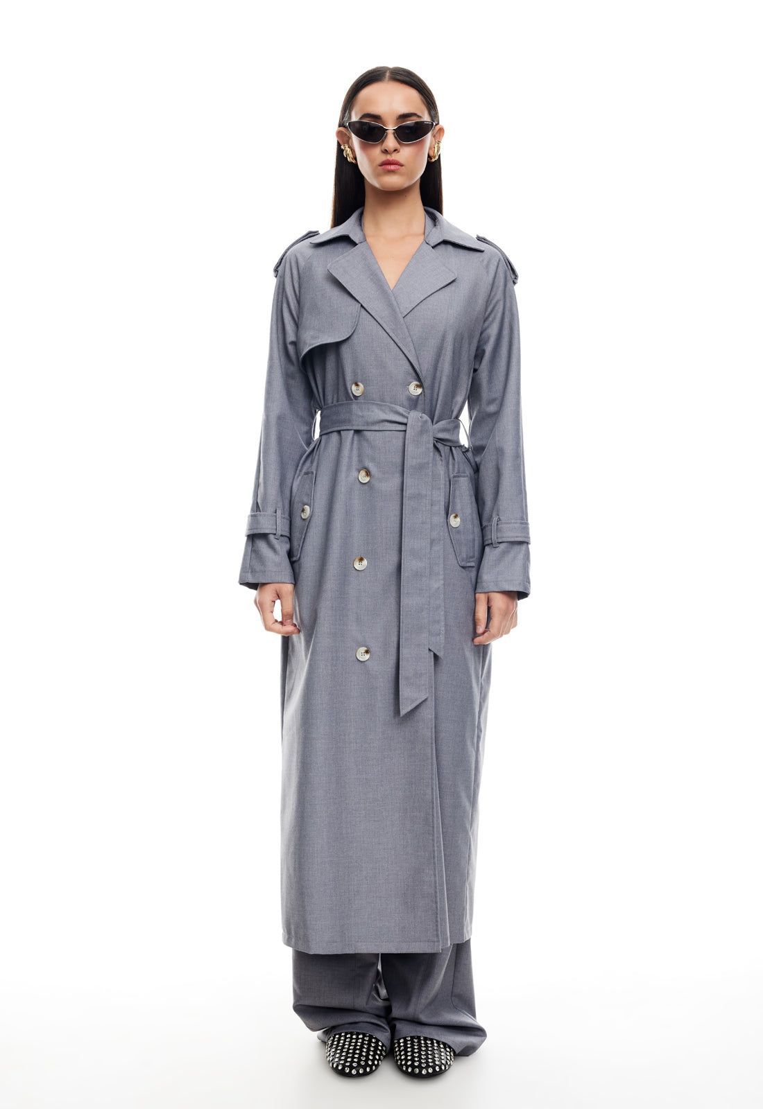 TRENCHEROUS COAT - SLATE sold by Lioness product image thumbnail 3