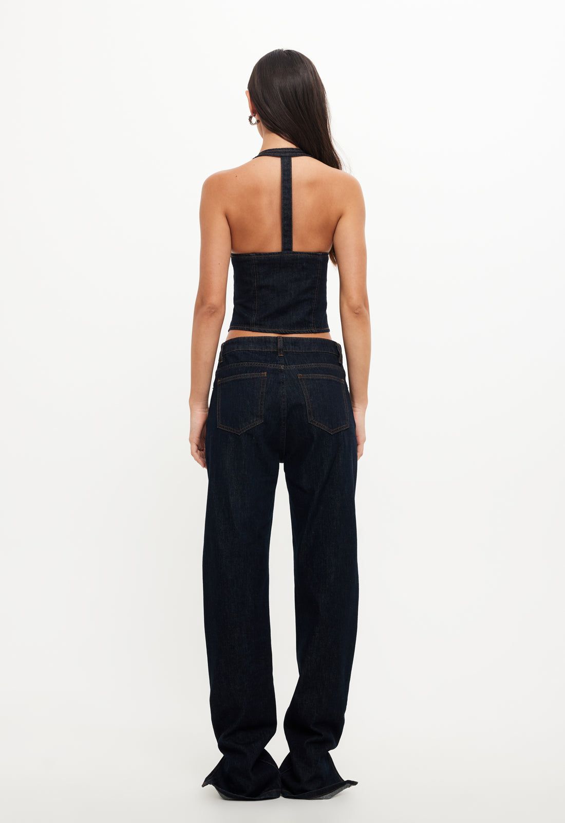 NYC HALTER TOP - DARK DENIM sold by Lioness product image thumbnail 5