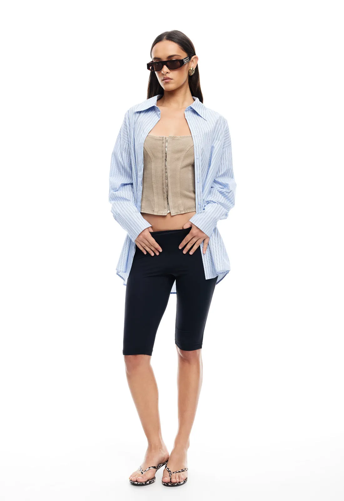 BOYFRIEND SHIRT - BLUE STRIPE sold by Lioness product image thumbnail 2