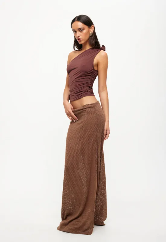 GHAURI MAXI SKIRT - CHESTNUT sold by Lioness
