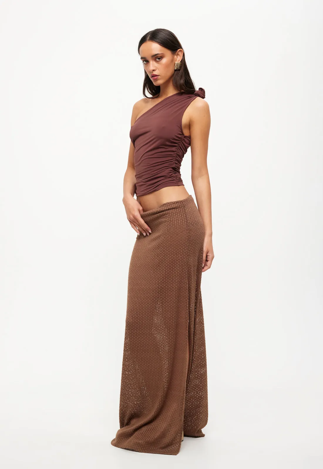 GHAURI MAXI SKIRT - CHESTNUT sold by Lioness