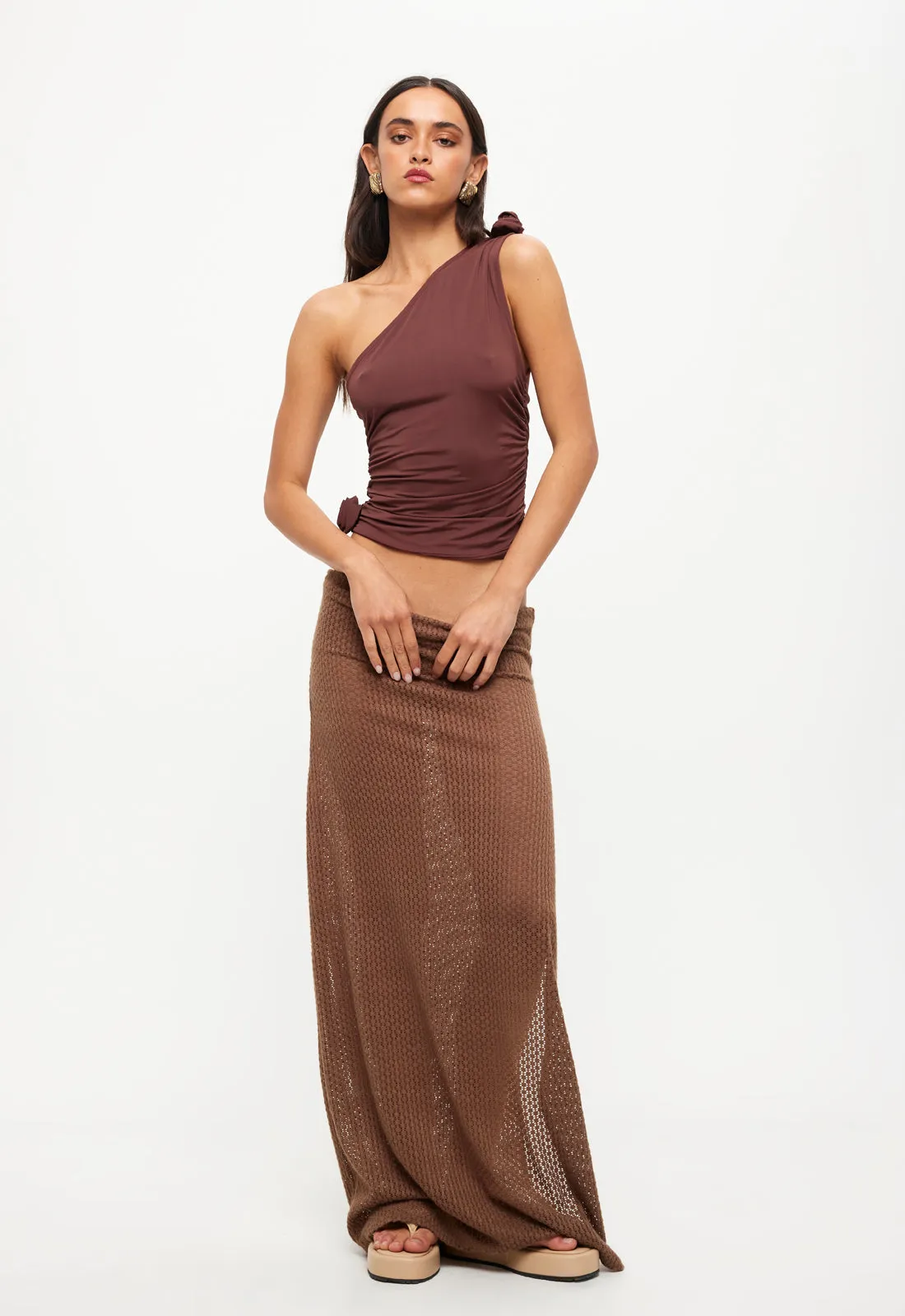 GHAURI MAXI SKIRT - CHESTNUT sold by Lioness product image thumbnail 2