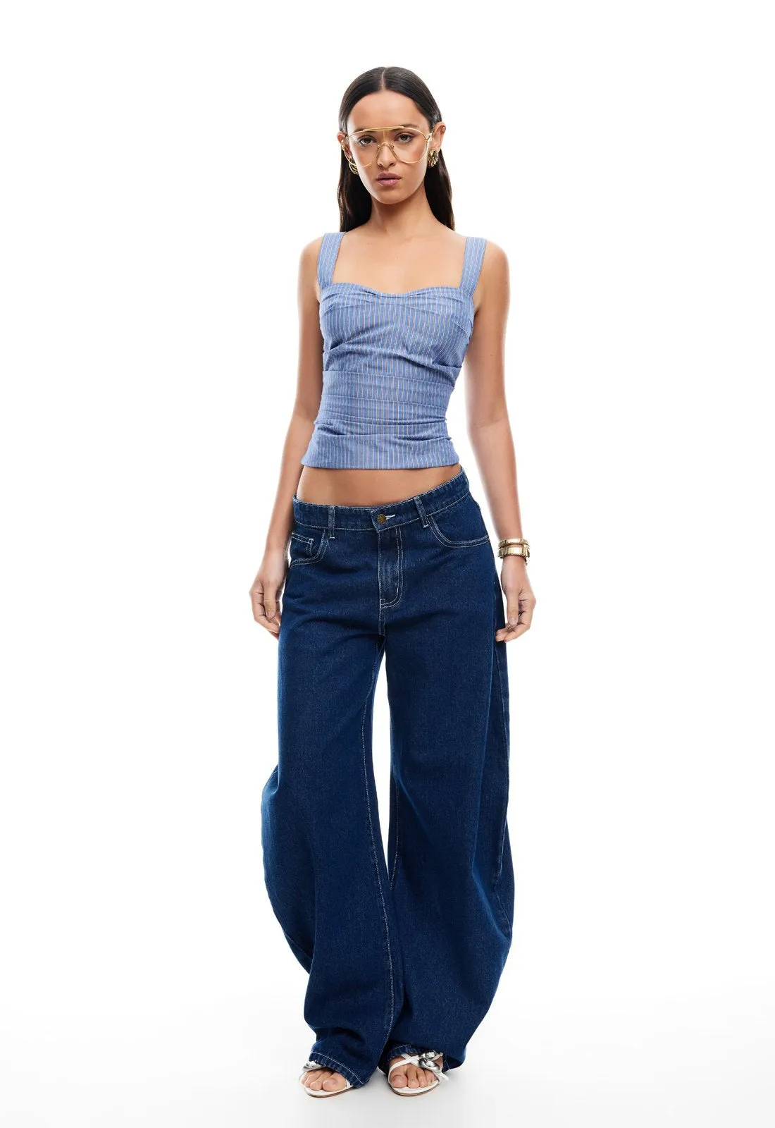 COBAIN CORSET - NAVY STRIPE sold by Lioness product image thumbnail 4