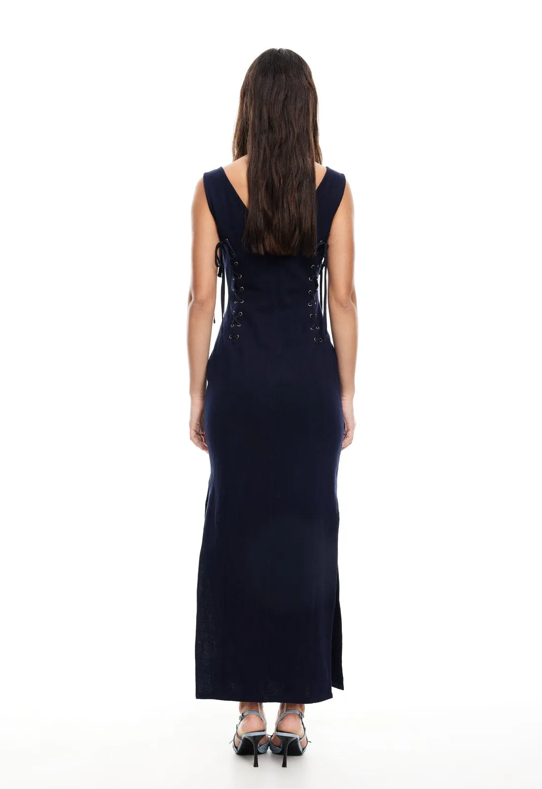 DREAMSCAPE MAXI DRESS - NAVY sold by Lioness product image thumbnail 4