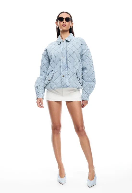 KENNY BOMBER - LIGHT DENIM sold by Lioness