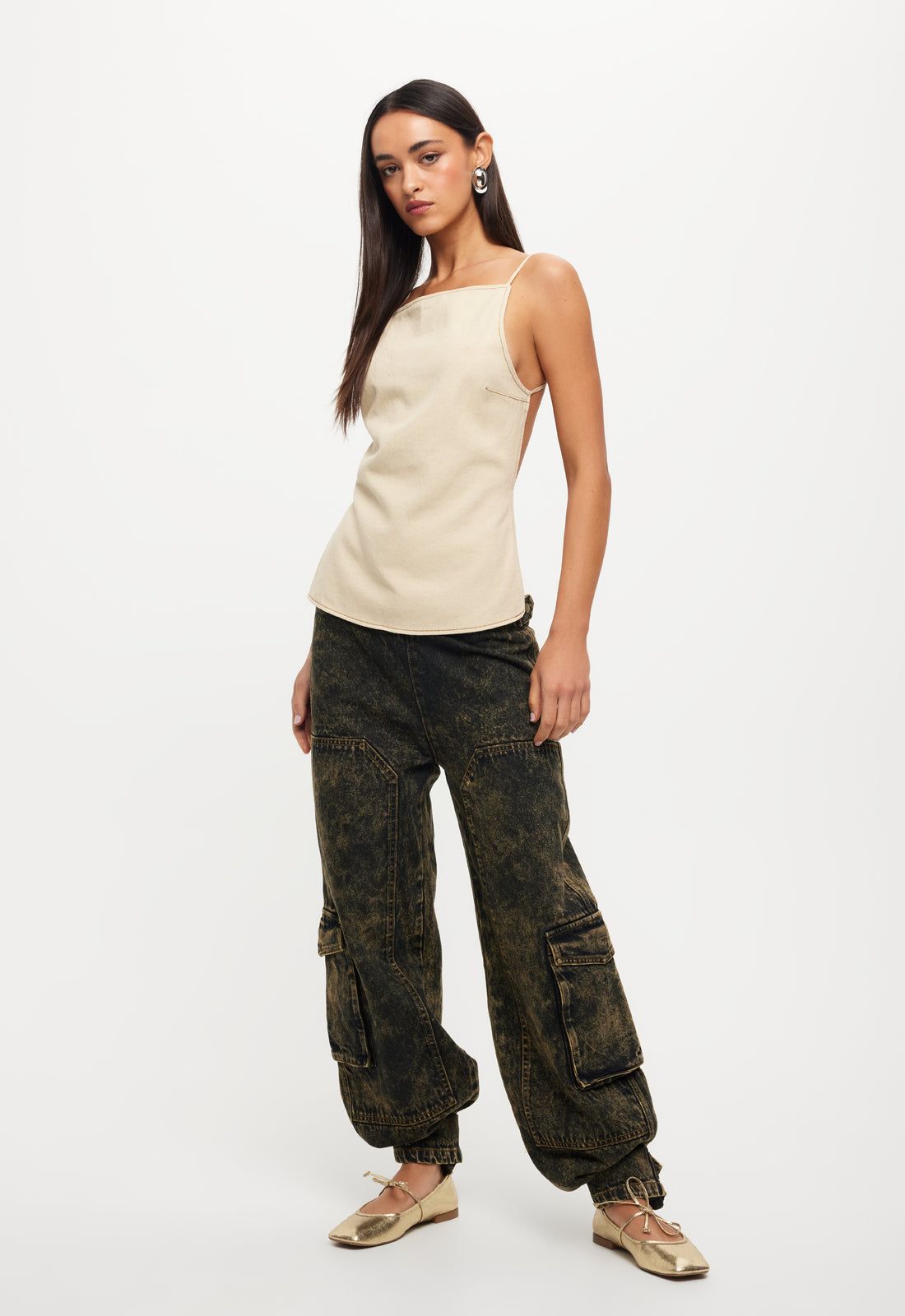 CAMILLE BACKLESS TOP - ECRU sold by Lioness product image thumbnail 2