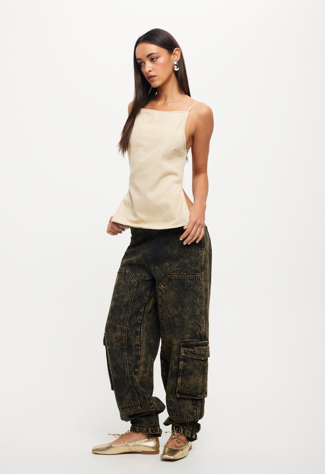 CAMILLE BACKLESS TOP - ECRU sold by Lioness product image thumbnail 4