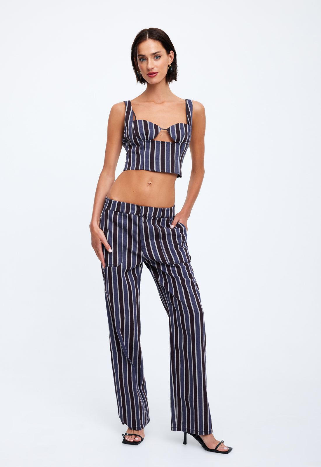 ODETTE TOP - NAVY STRIPE sold by Lioness product image thumbnail 4