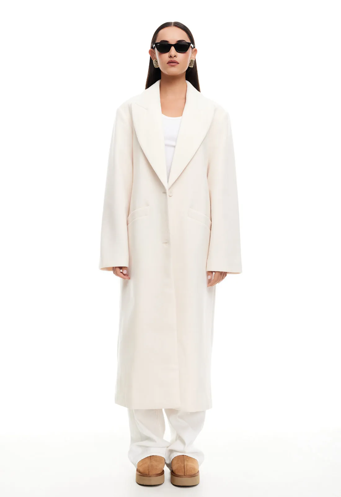 OLSEN COAT - CREAM sold by Lioness