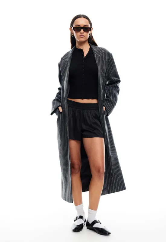 OLSEN COAT - ONYX PINSTRIPE sold by Lioness