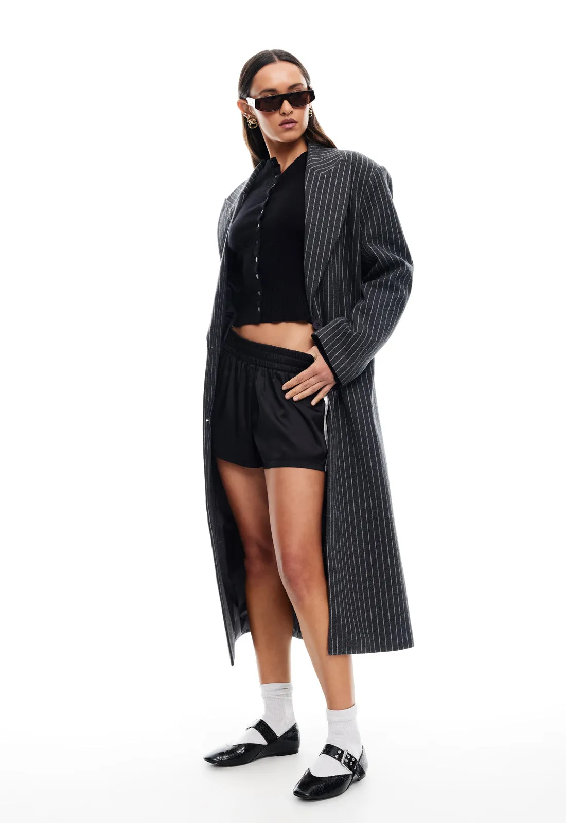 OLSEN COAT - ONYX PINSTRIPE sold by Lioness product image thumbnail 3