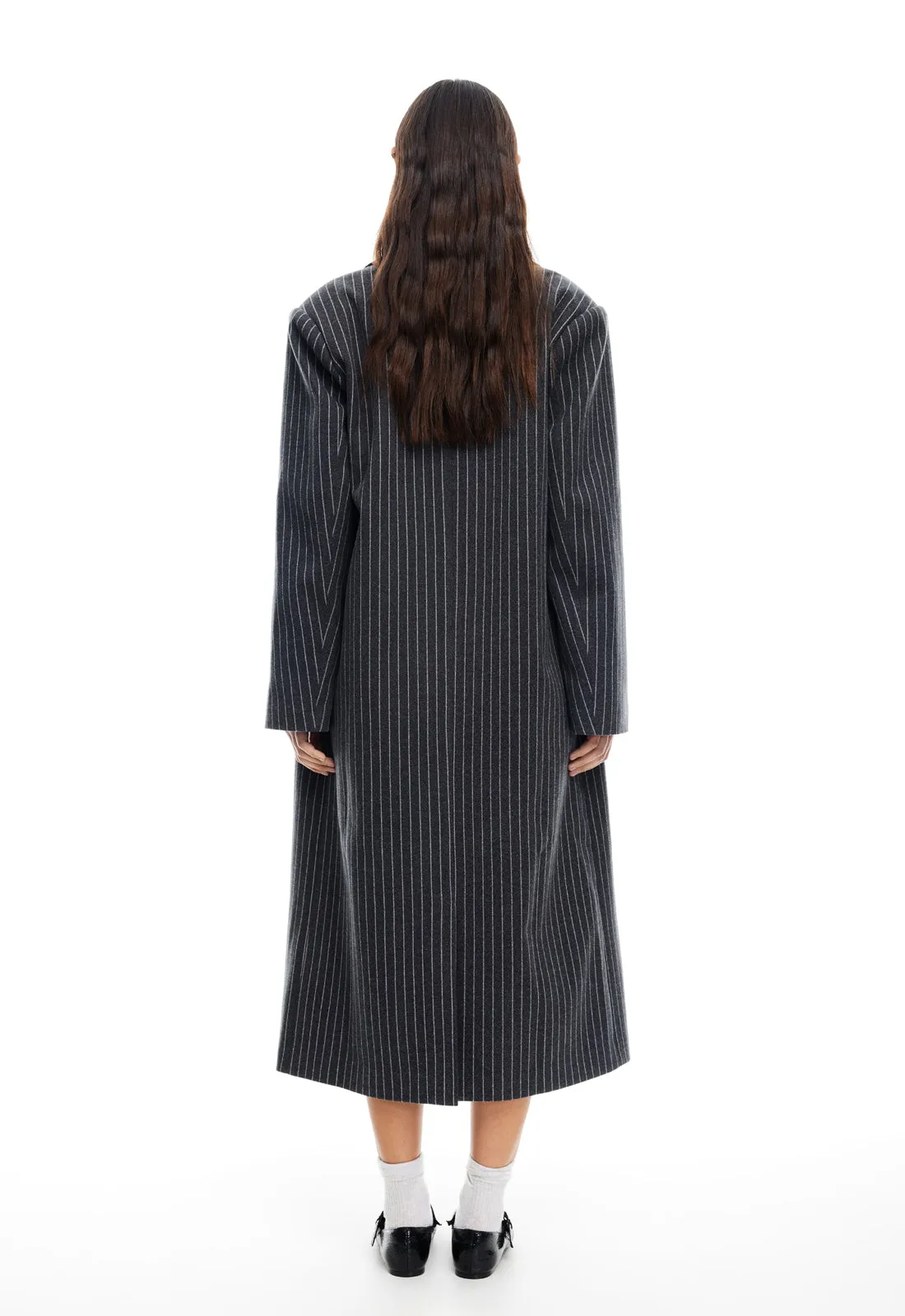 OLSEN COAT - ONYX PINSTRIPE sold by Lioness product image thumbnail 4