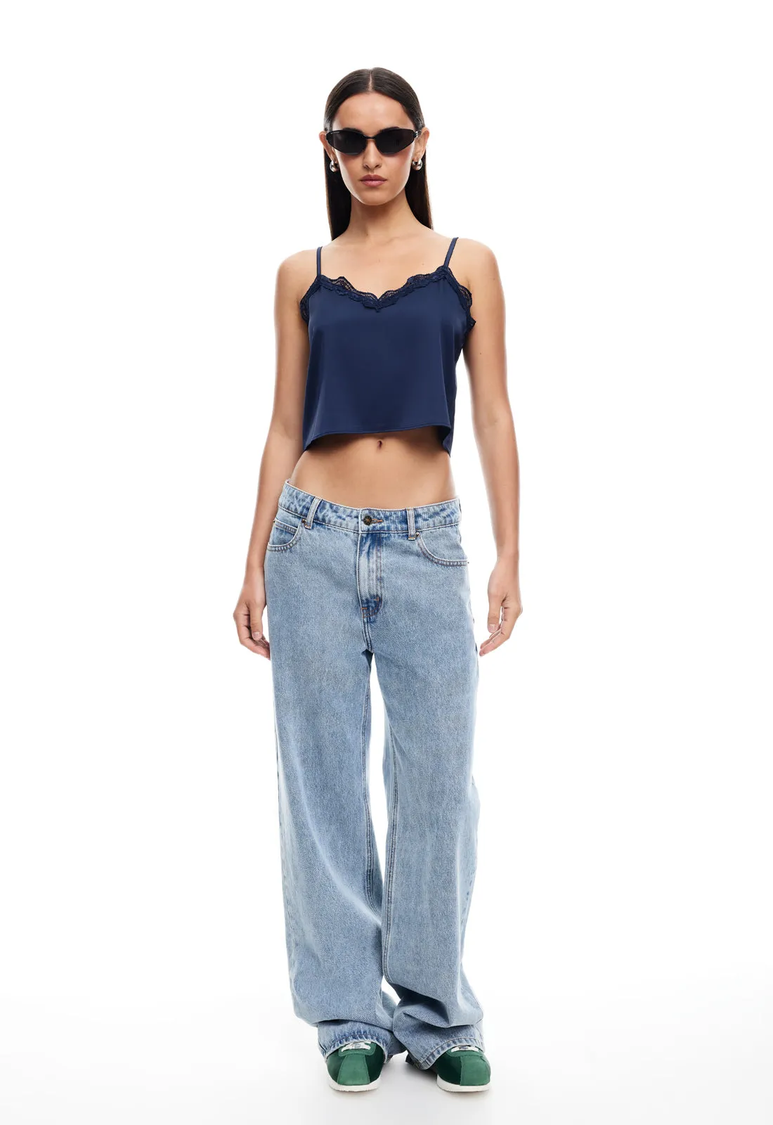 ALL ROMANCE CAMI - NAVY sold by Lioness