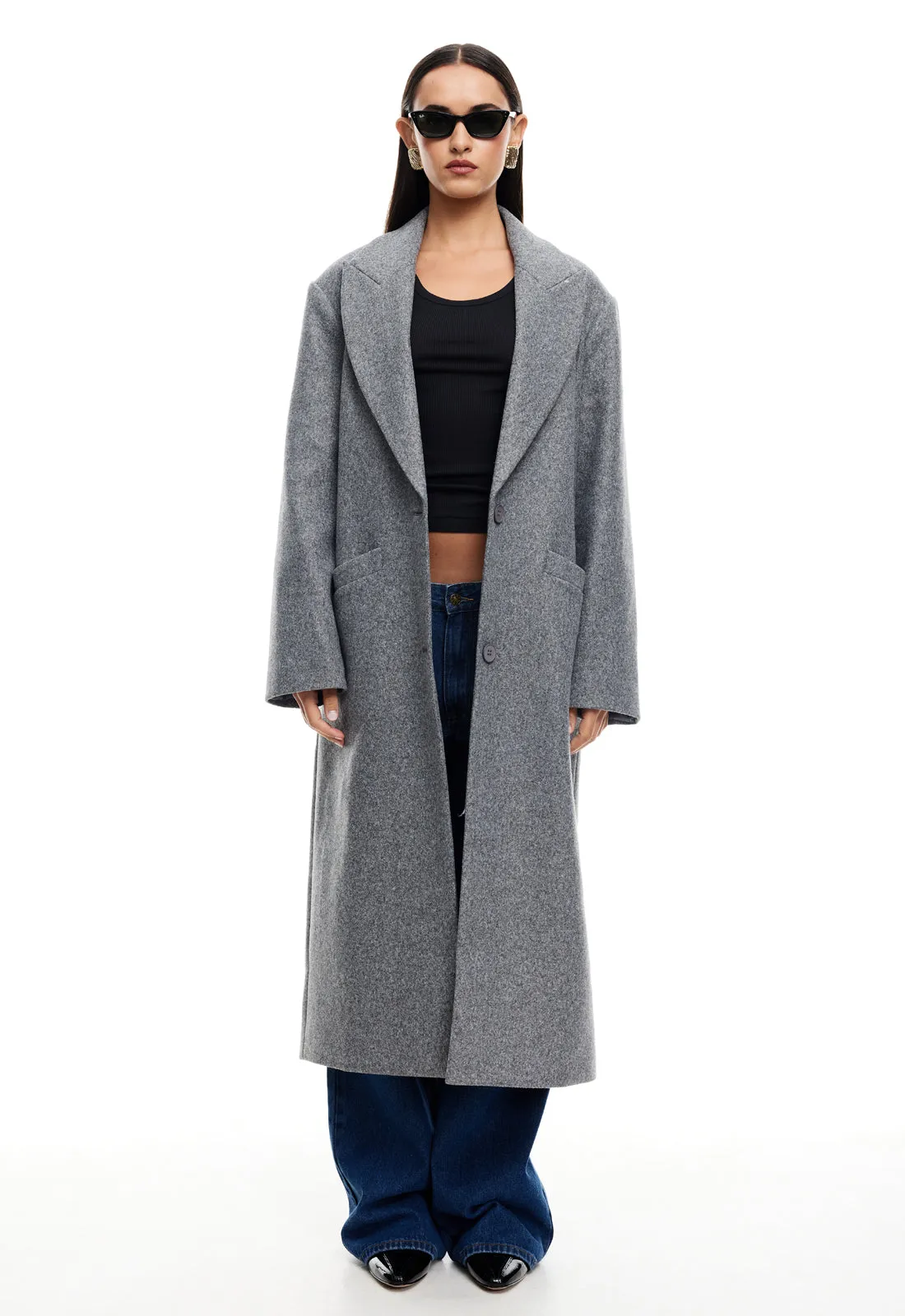 OLSEN COAT - SLATE sold by Lioness