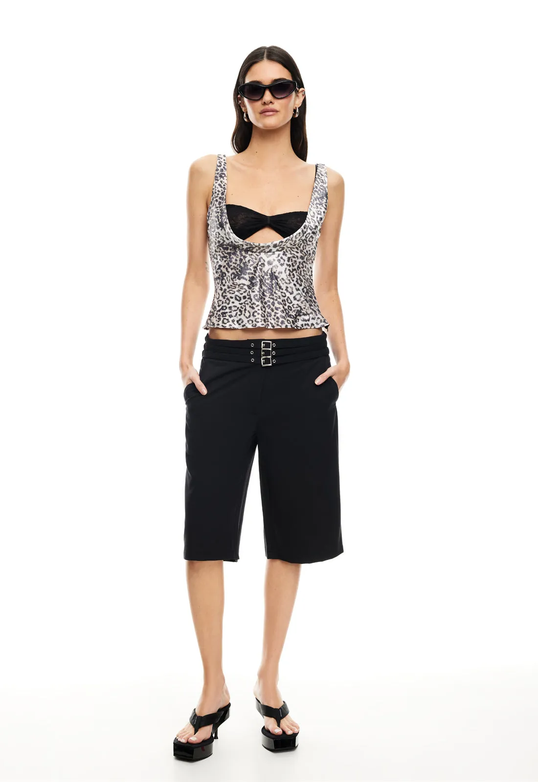 DELILAH TOP - LEOPARD FADE sold by Lioness