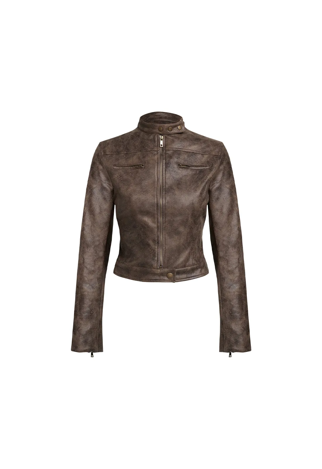 BELLA MOTO JACKET - CHOCOLATE sold by Lioness product image thumbnail 5