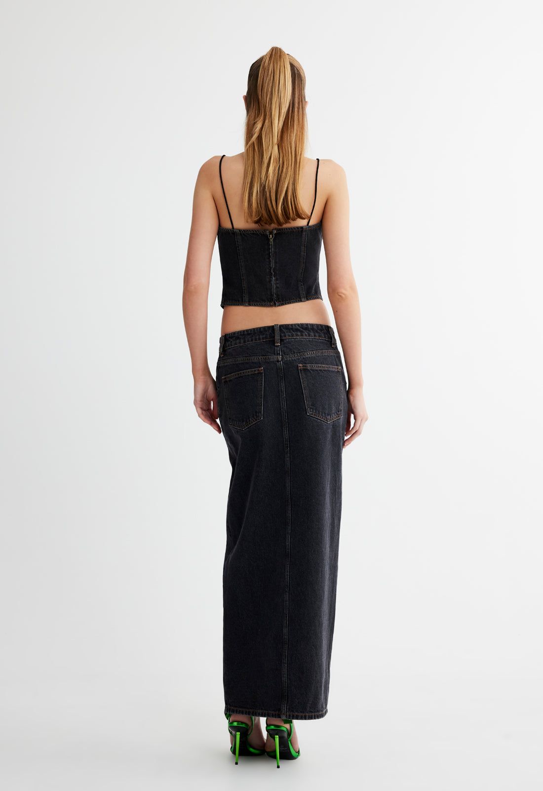 BARBIE SPLIT MIDI - CHARCOAL sold by Lioness product image thumbnail 5