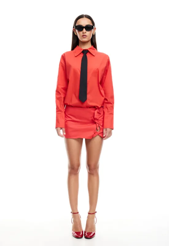 VALENTINO TIE SHIRT - CRIMSON sold by Lioness
