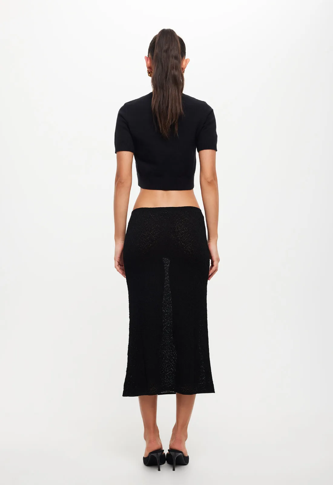PURE MIDI SKIRT - ONYX sold by Lioness product image thumbnail 5