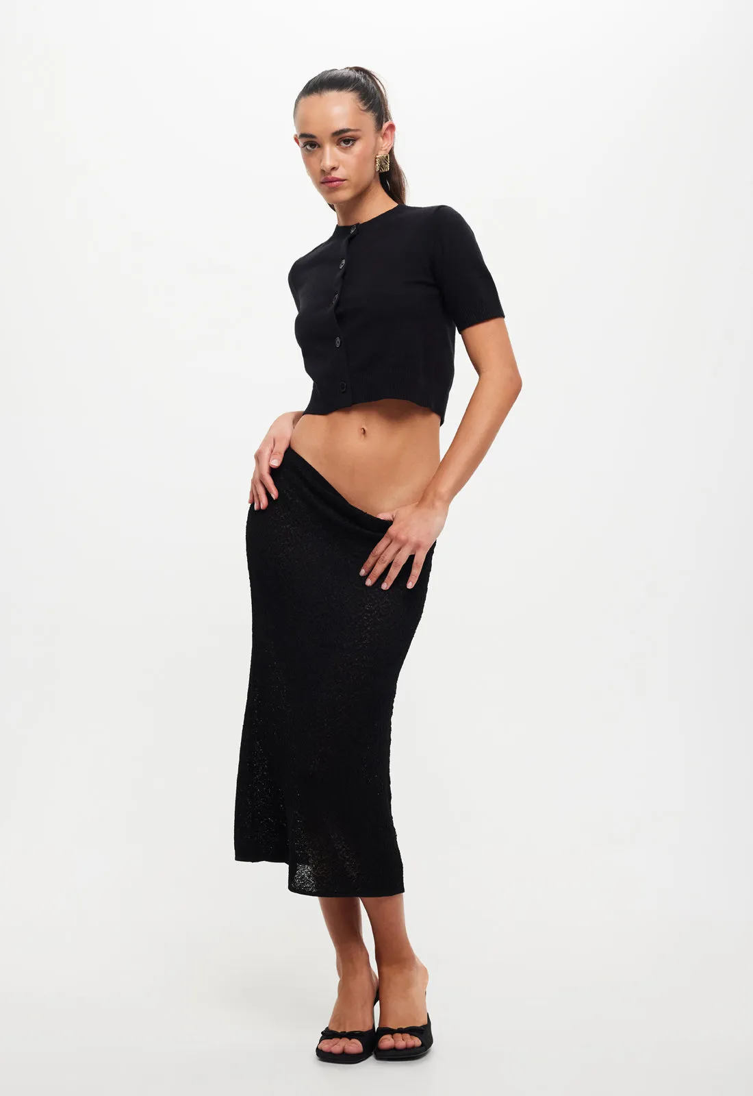 PURE MIDI SKIRT - ONYX sold by Lioness product image thumbnail 2