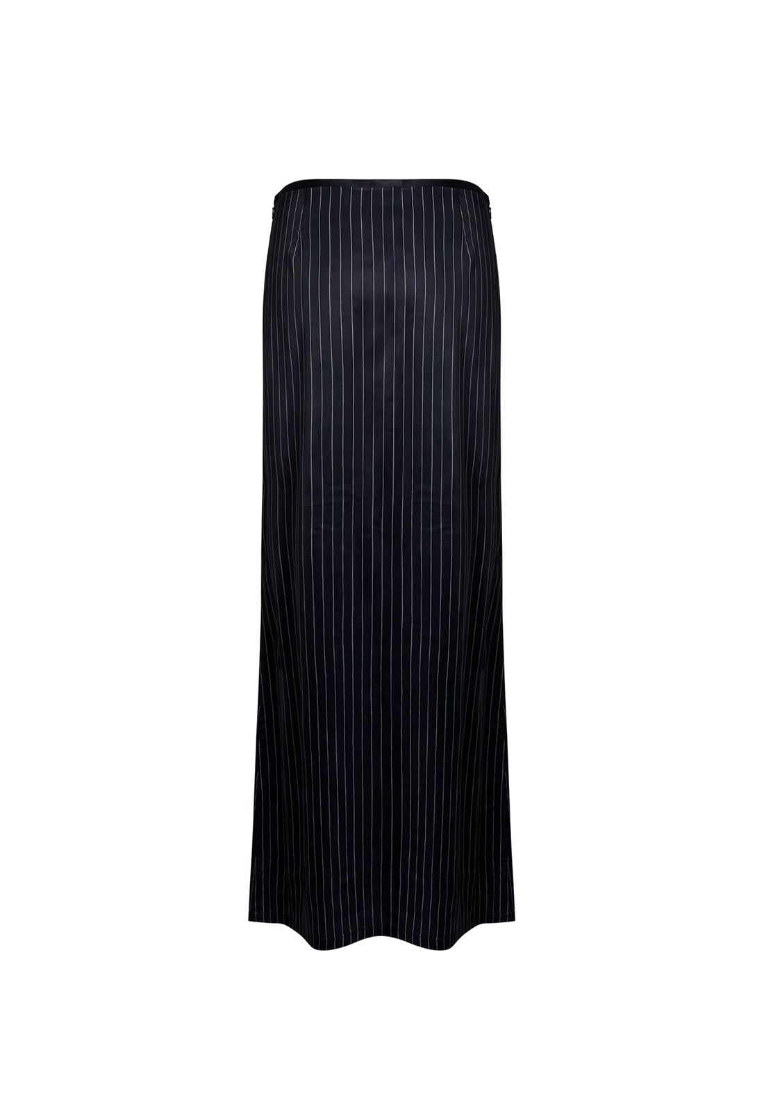 HUDSON SATIN MAXI SKIRT - BLACK PINSTRIPE sold by Lioness product image thumbnail 2