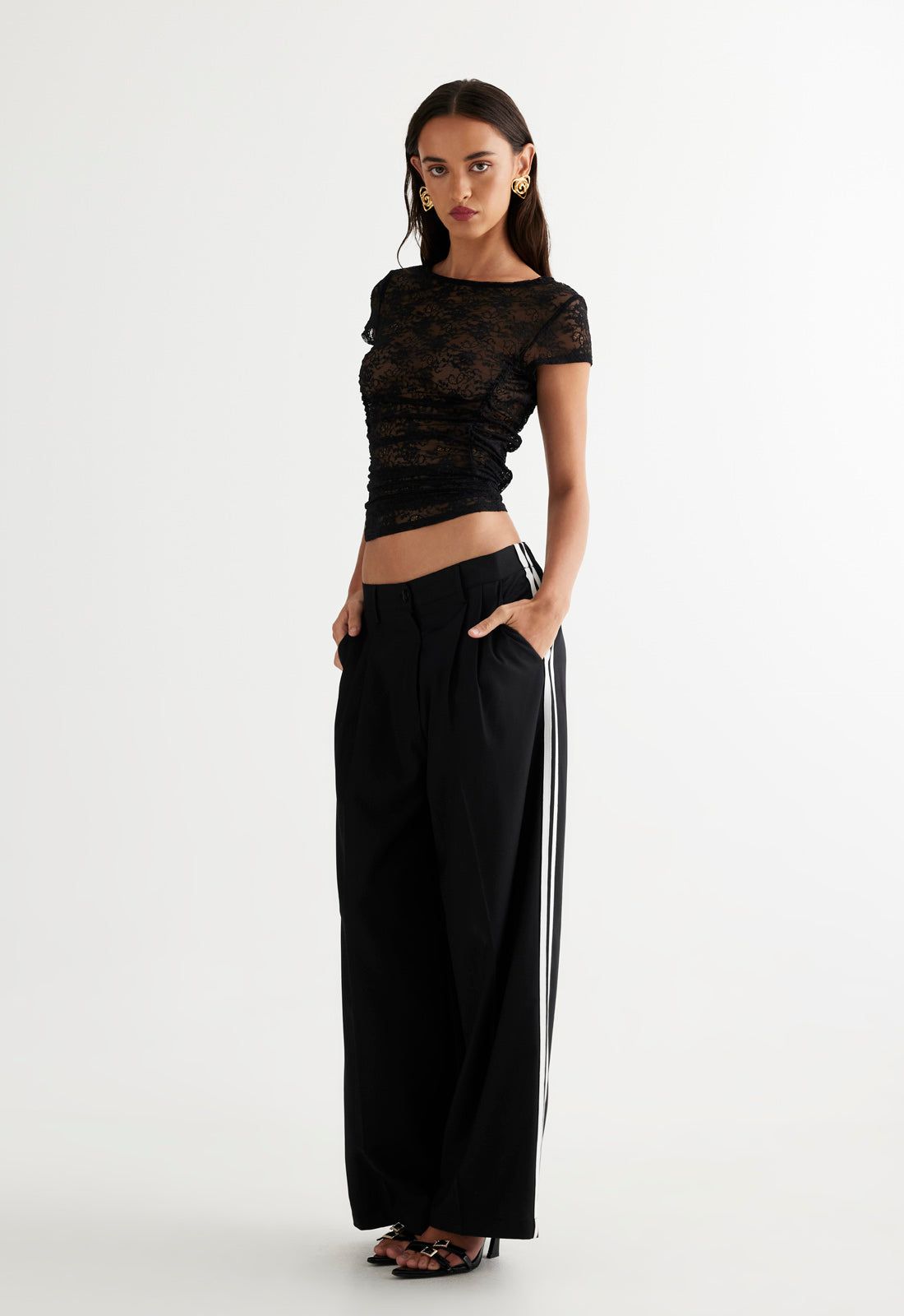 BEGUILE LACE TOP - ONYX sold by Lioness product image thumbnail 2