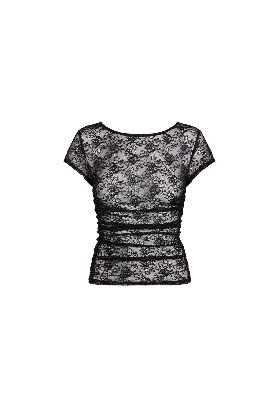 BEGUILE LACE TOP - ONYX sold by Lioness product image thumbnail 6