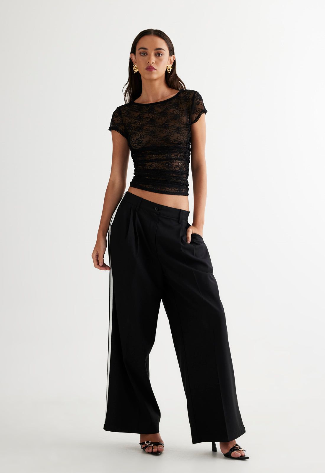 BEGUILE LACE TOP - ONYX sold by Lioness product image thumbnail 3