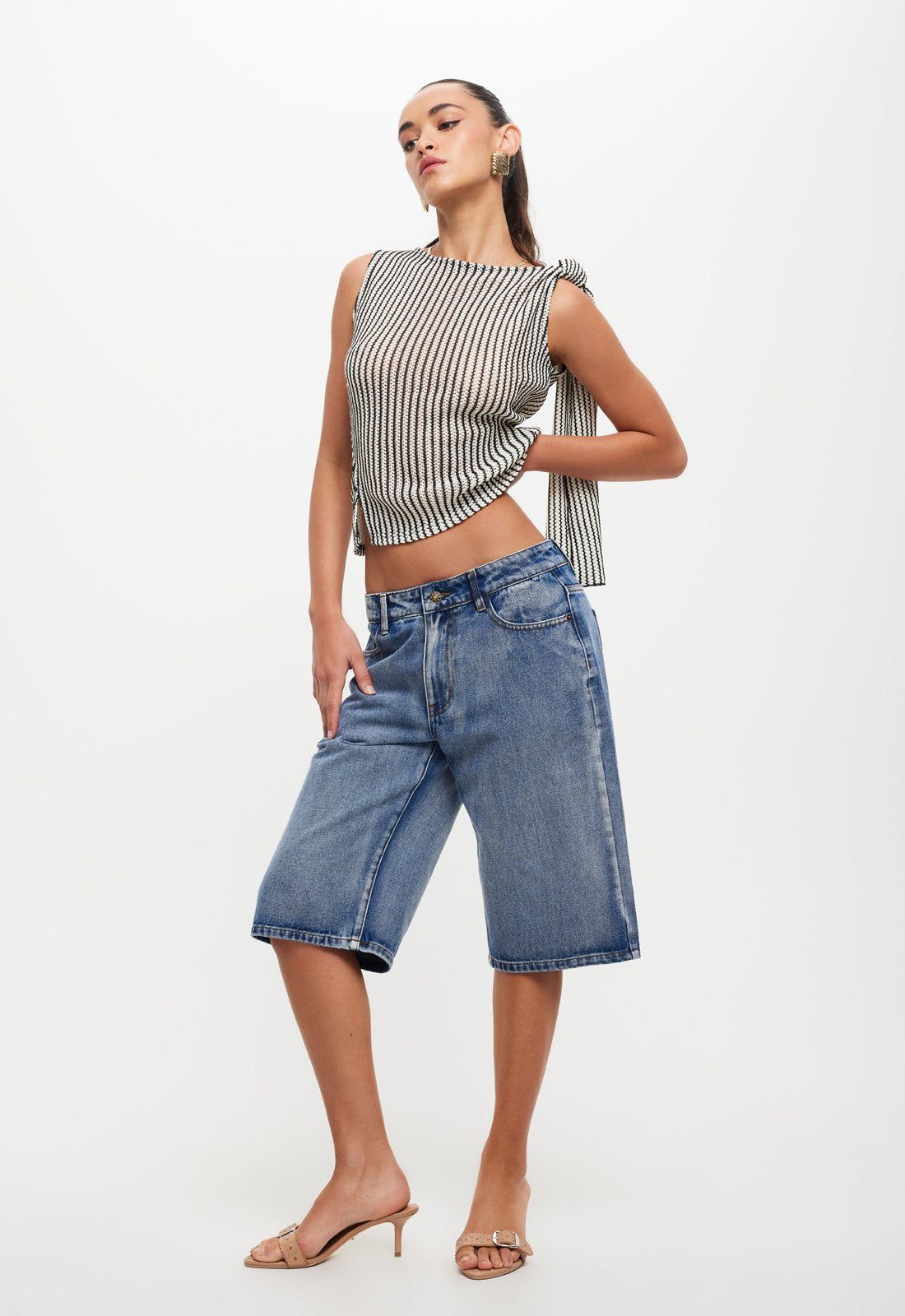 TRANQUIL TOP - WHITE STRIPE sold by Lioness product image thumbnail 2