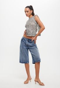 TRANQUIL TOP  - WHITE STRIPE sold by Lioness