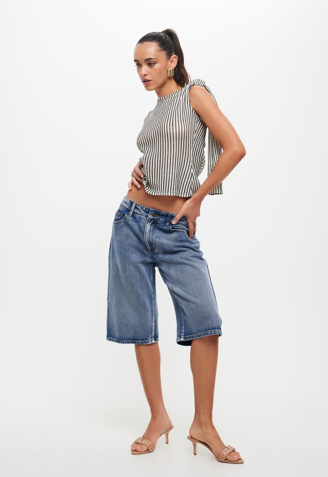 TRANQUIL TOP - WHITE STRIPE sold by Lioness product image thumbnail 4