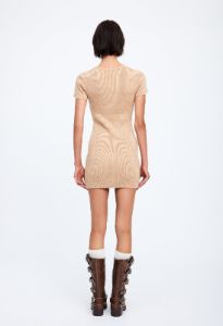 GISELLE MINI KNIT DRESS - OATMEAL sold by Lioness