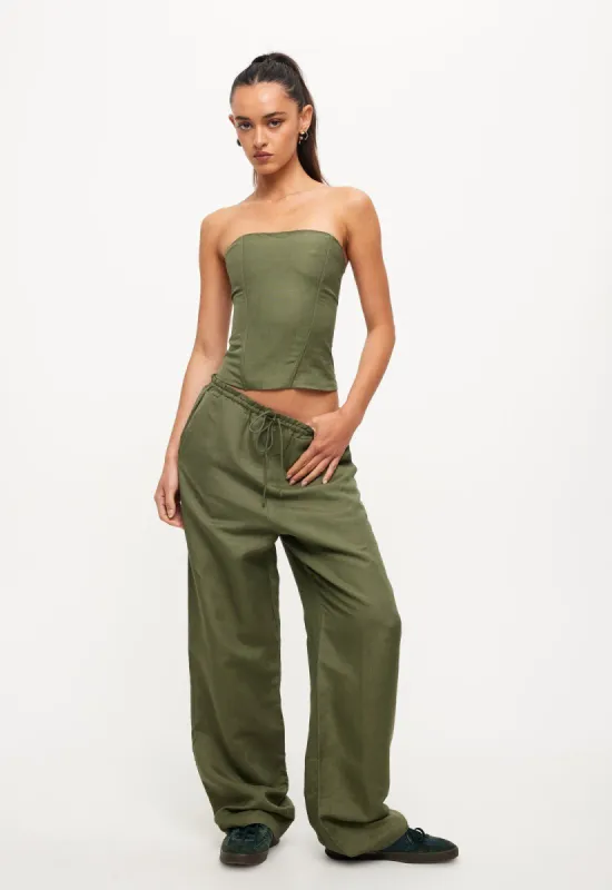 LA PALMA PANT - KHAKI sold by Lioness