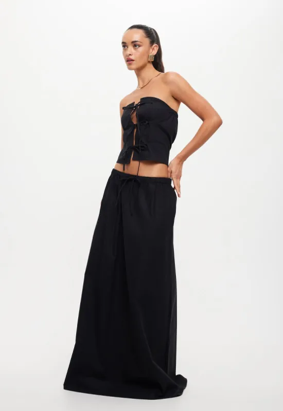 SERENE MAXI SKIRT - ONYX sold by Lioness