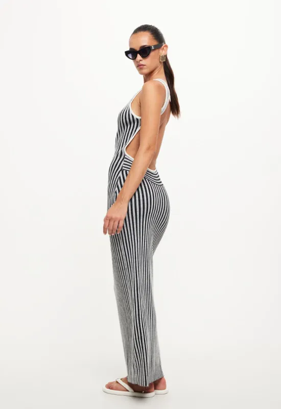 BLISSFUL MAXI DRESS - IVORY STRIPE sold by Lioness