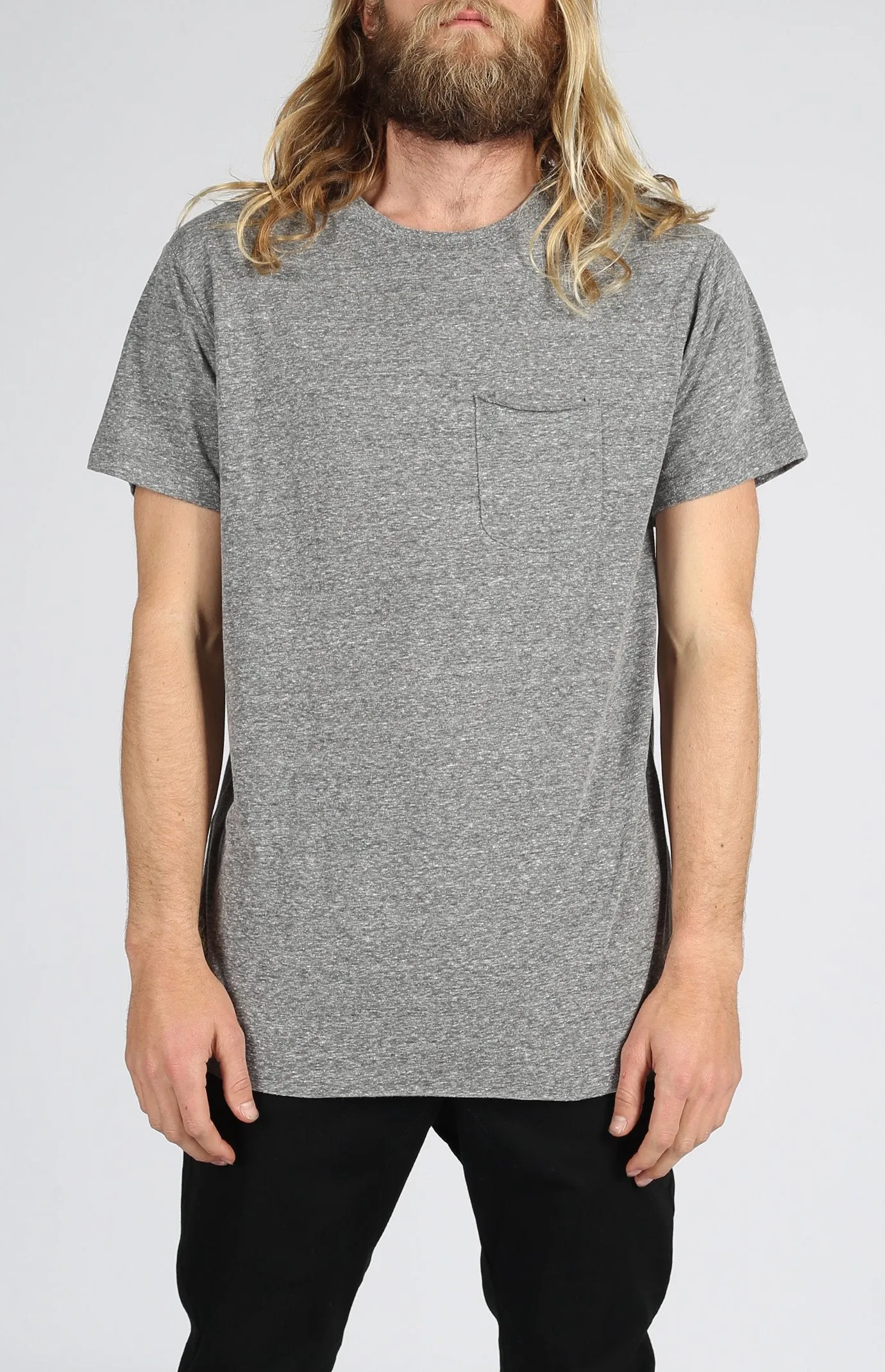 Pocket Tee Tri-Blend | Heather Grey sold by Lira