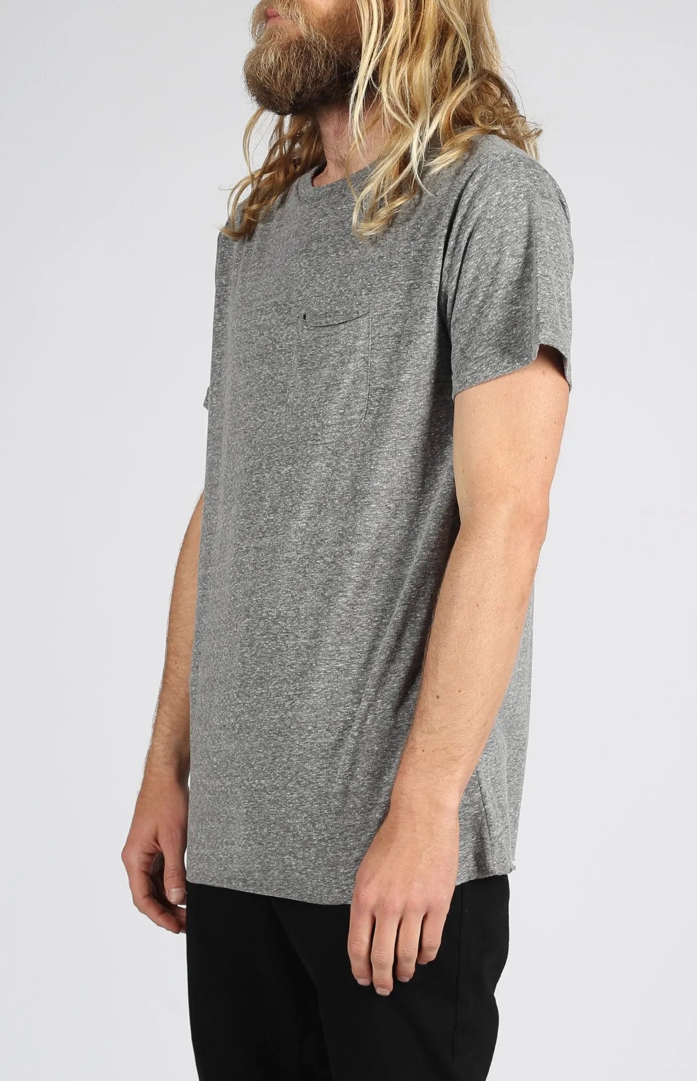 Pocket Tee Tri-Blend | Heather Grey sold by Lira product image thumbnail 2