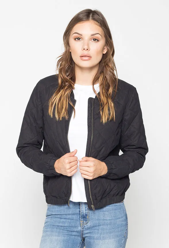 ALL ALONG BOMBER JACKET | BLACK sold by Lira
