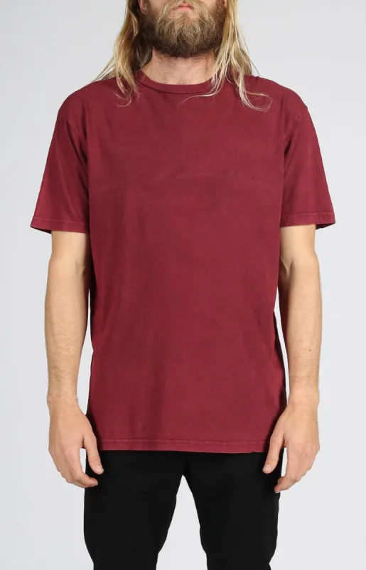 Vintage Wash Tee | Burgundy sold by Lira
